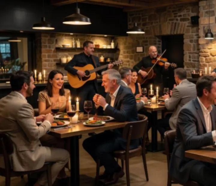 A montage of past Ember Grill Society events, from banquets to card lounge gatherings.